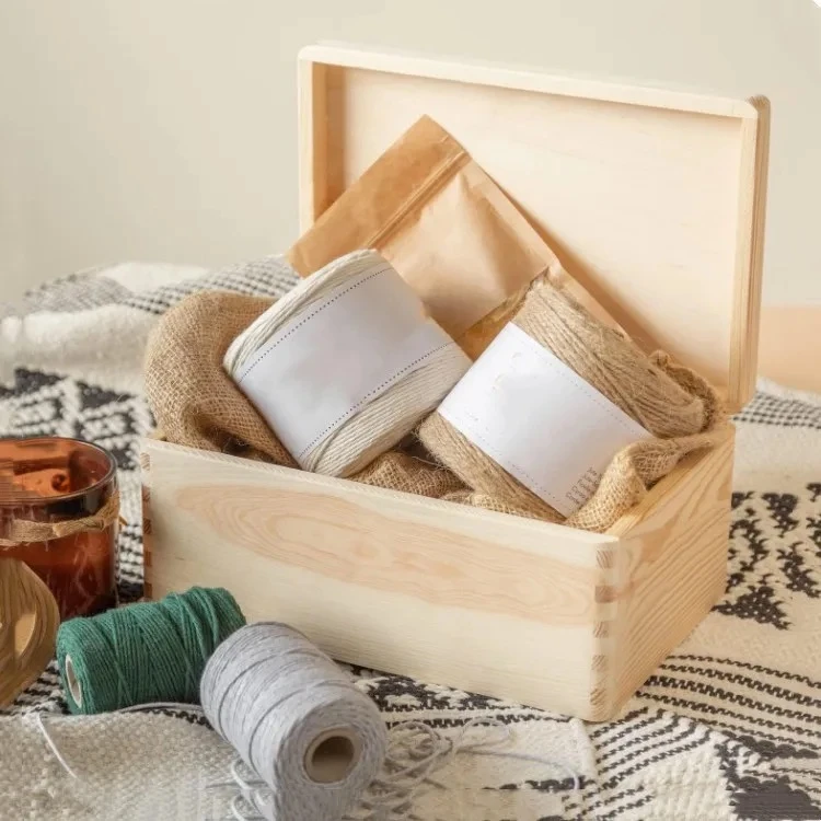 Caja de almacenamiento de madera creativa