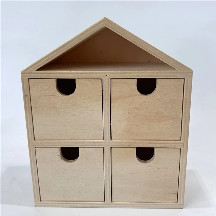 Casa de madera - Gabinete de cajones en forma de cuatro