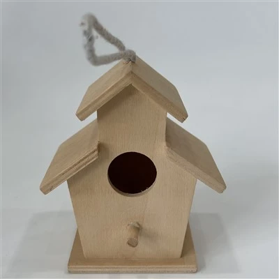 Casa para pájaros de madera contrachapada de álamo