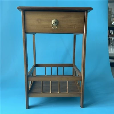 Estante de flores de madera con cajón