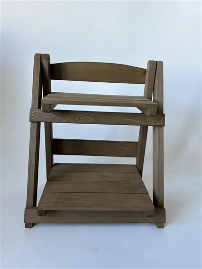 Estante de flores de madera de dos capas