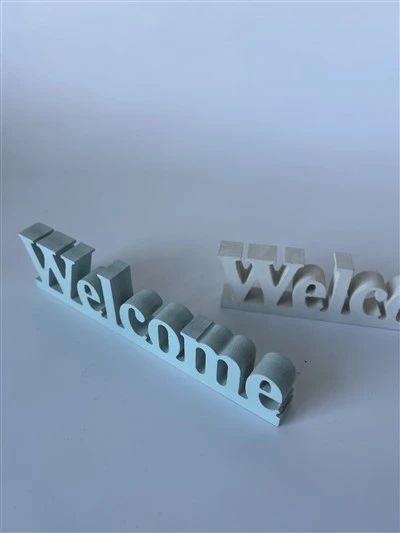 Soporte de bienvenida de madera