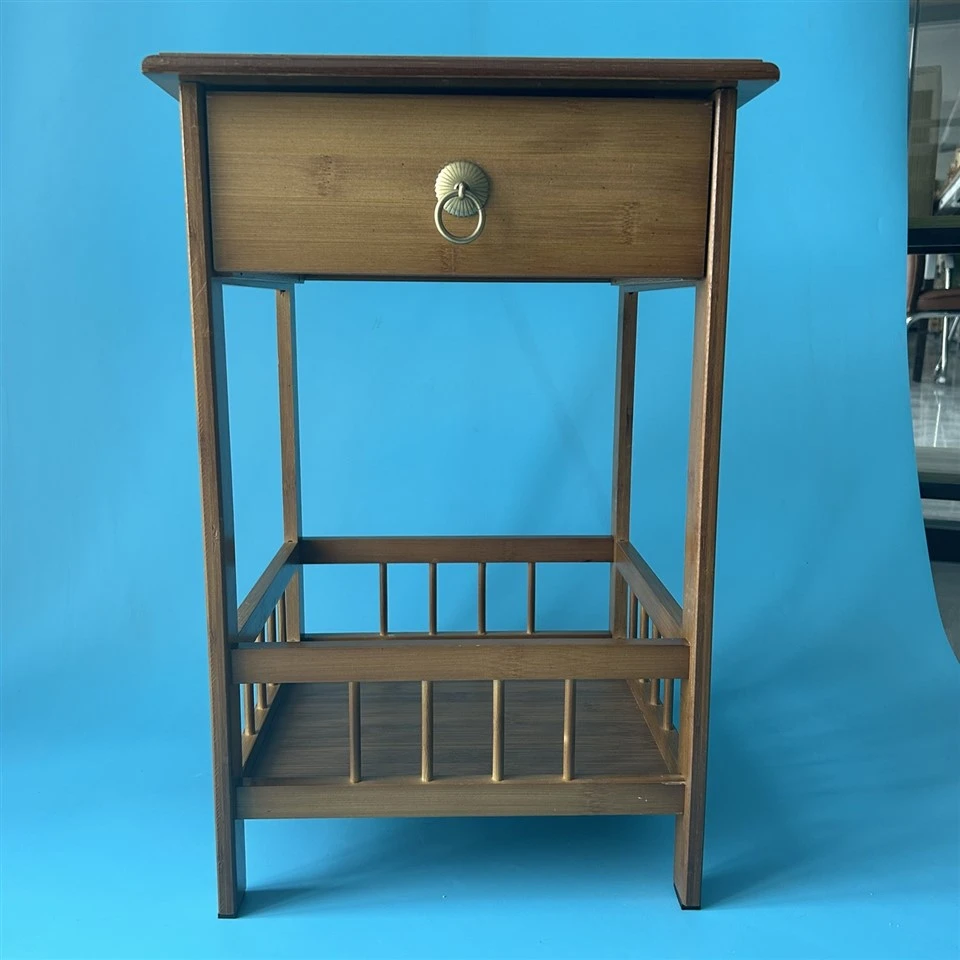 Estante de flores de madera con cajón