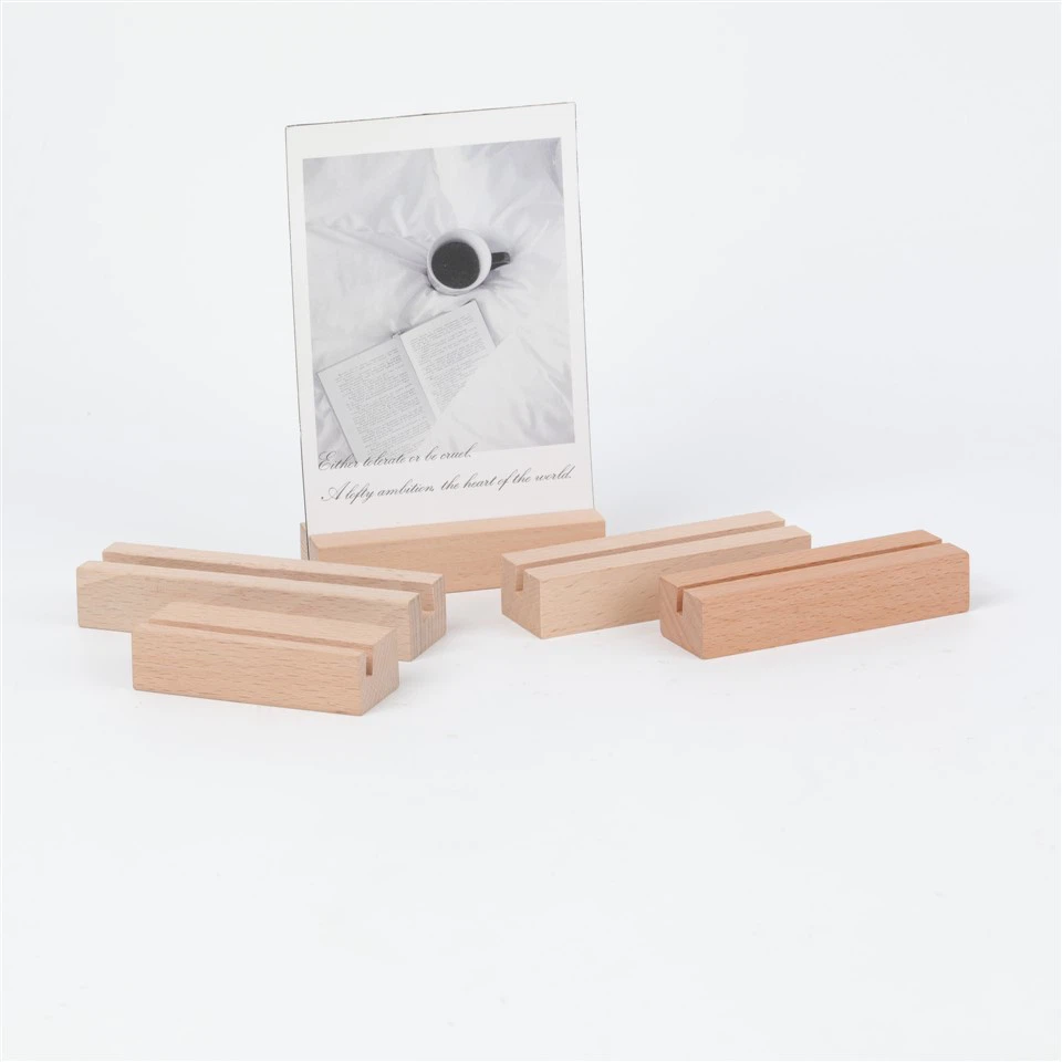 Titular de la tarjeta de nombre de madera