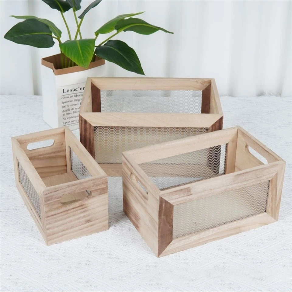 Juego de madera de tres canasta